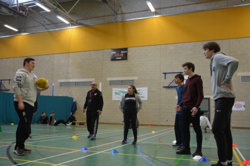 The group take on the challenge