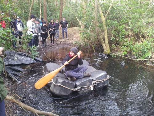 The team's raft