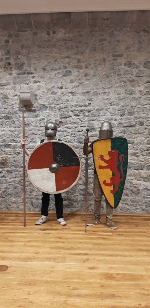 Students dressed up as knights!