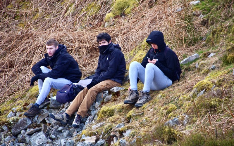 Students take a break