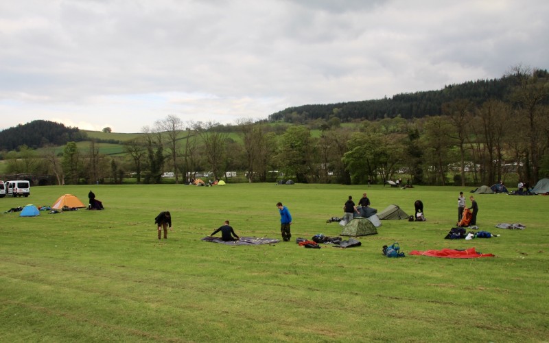 Setting up camp 