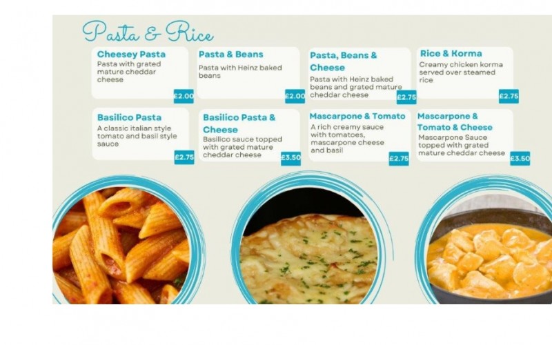 Pasta & Rice Menu